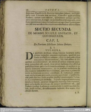 Sectio Secunda. De Morbis Solutae Unitatis, Et Continuitatis
