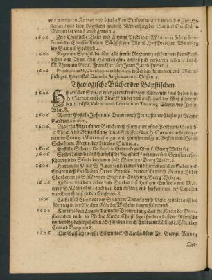 Theologische Bücher der Bäpstischen.