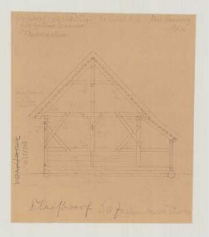 Fleißdorf (Kreis Calau): Hof Gustav Bramer. Flechtscheune (Querschnitt)