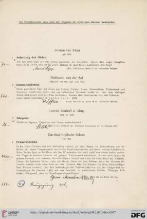 [Oelgemälde alter Meister aus Münchner und Hamburger Privatbesitz, aus österreichischem Adelsbesitz etc.] (Nr. 1-173)