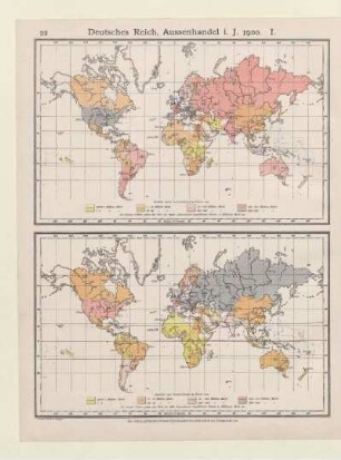 Deutsches Reich, Aussenhandel i. J. 1900. I