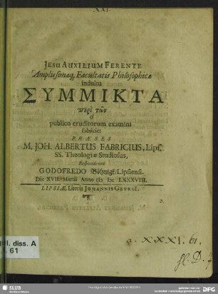 Symmikta peri tōn o