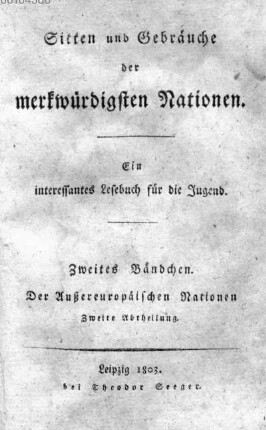 Bd. 2, [Schülerbd.]: Der Außereuropäischen Nationen zweite Abtheilung