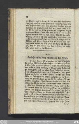 109. Entbehrlichkeit eines Surrogats der Hefen.