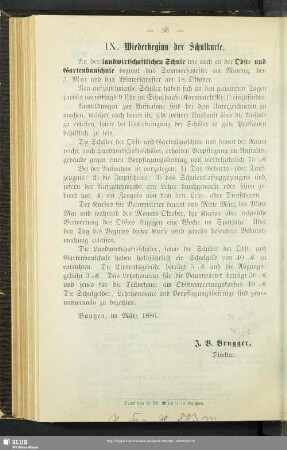 IX. Wiederbeginn der Schulkurse