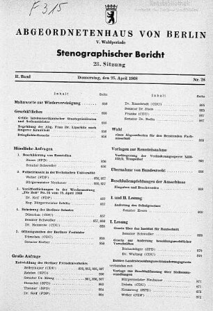 Nr. 28, 25. April 1968