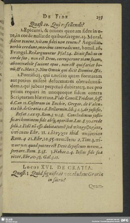 Locus XVI. De Gratia
