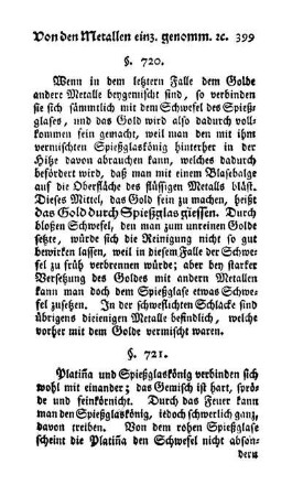 Spießglaskönig mit Platiña, Quecksilber und Zinnober (§. 721, 722)