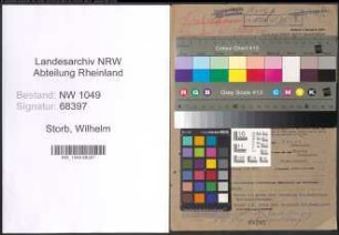 Entnazifizierung Wilhelm Storb , geb. 26.07.1892 (Kaufmaennischer Angestellter)
