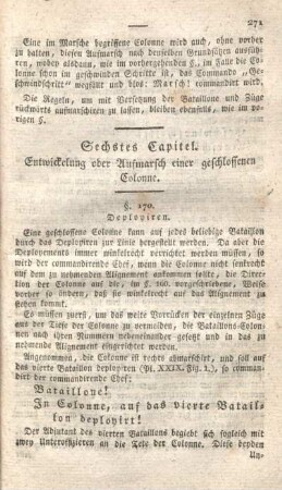 Sechstes Capitel. Entwickelung oder Aufmarsch einer geschlossenen Colonne.