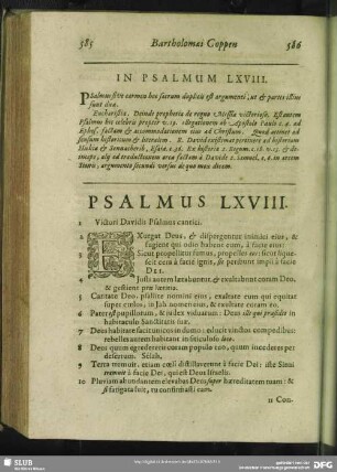In Psalmum LXVIII.[i.e. LXVII.] Psalmus LXVIII. [i.e. LXVII.]