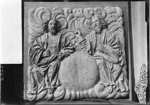 Bühl Maria Hilf Kloster Dreifaltigkeits - Altarfragment aus Holz Relief um 1500