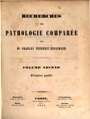Recherches de pathologie comparée, 2,1
