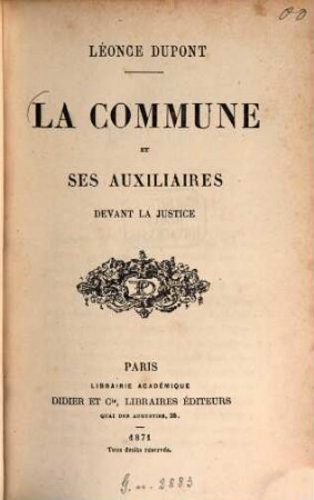La Commune et ses auxiliaires devant la justice
