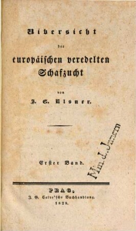 Uibersicht der europäischen veredelten Schafzucht, 1