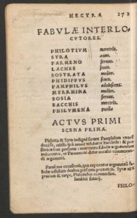 Actus Primi Scena Prima.