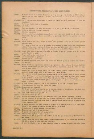 Discusión del tercer cuadro del acto primero