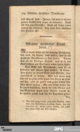 Pflichten christlicher Dienstboten.