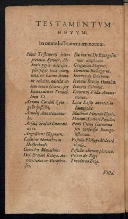 Testamentum Novum.