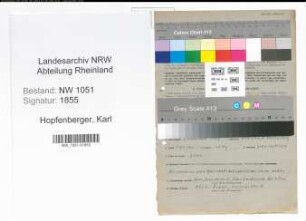 Entnazifizierung Karl Hopfenberger , geb. 02.11.1899 (Angestellter)