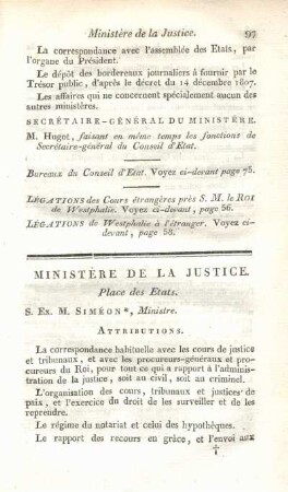 Ministère de la justice.