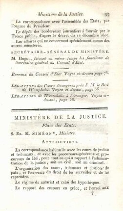 Ministère de la justice.