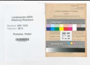 Entnazifizierung Walter Rodszies , geb. 18.06.1918 (Heizer)
