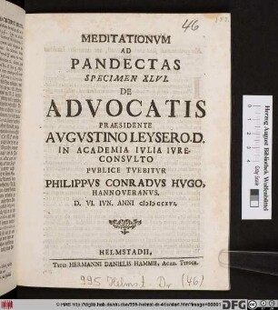 De Advocatis