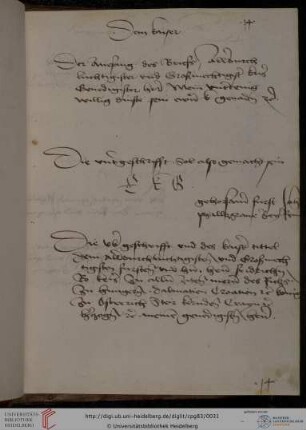 Formelbuch aus der Kanzlei Herzog Johanns von Pfalz-Mosbach, meist dt., um 1475