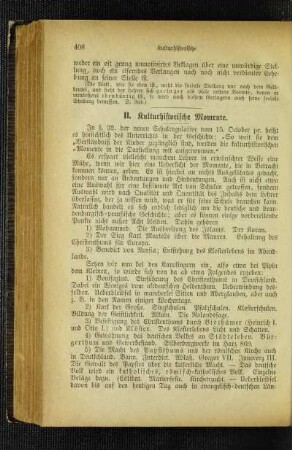 Kulturhistorische Momente