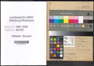 Entnazifizierung Eduard Witteler , geb. 30.03.1904 (Angestellter)