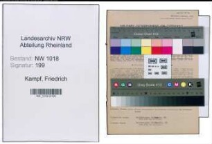 Entnazifizierung Friedrich Kampf , geb. 29.12.1887 (Betriebstechniker)