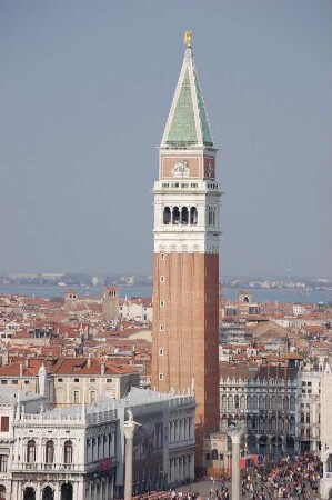 Campanile und Markusplatz, Blick vom Turm San Giorgio Maggiore