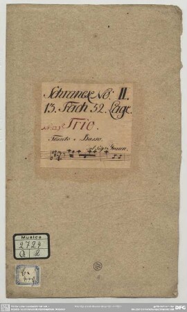 Sonatas - Mus.2724-Q-2 : fl, vl, bc - A; GroT 4667-A; GroT 3774-A