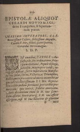Epistolae aliquot Gerardi Noviomagi