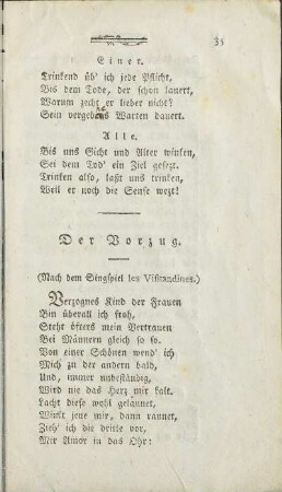 Der Vorzug