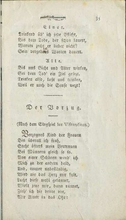 Der Vorzug