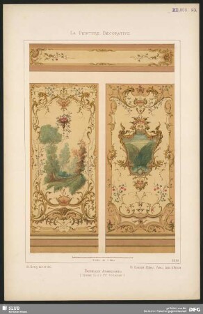 Panäle mit Arabesken (Stil Louis XV Rocaille)