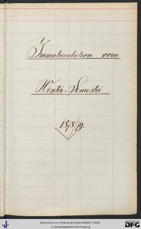 [fol. 22] Wintersemester 1878/79