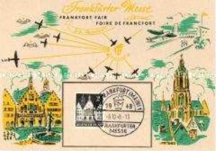 Postkarte zur Frankfurter Messe 1948
