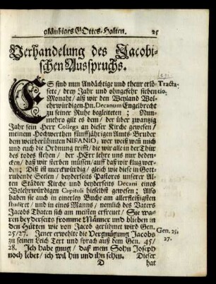Verhandelung des Jacobischen Ausspruchs.