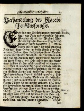 Verhandelung des Jacobischen Ausspruchs.