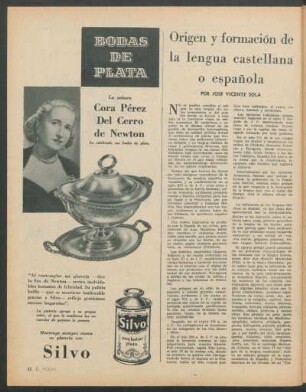 Orígen y formación de la lengua castellana o española