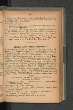 Berliner Lloxd Aktien-Gesellschaft.