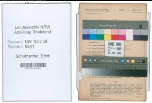 Entnazifizierung Erich Schumacher , geb. 24.12.1908 (Regisseur)