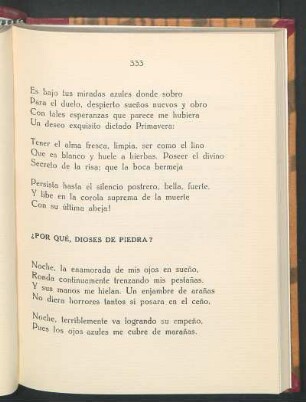 ¿Por qué, dioses de piedra?
