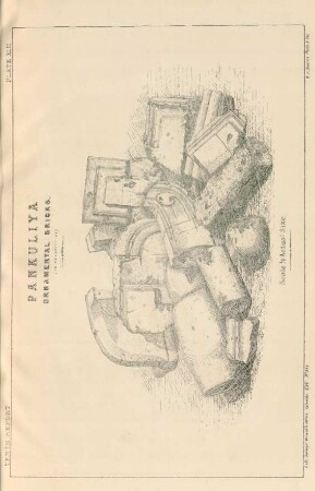 Plate XLIII. Pankuliya. Ornamental bricks.
