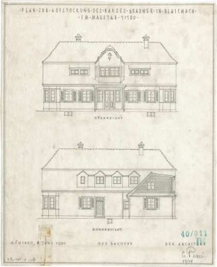 Fischer, Theodor; Blaichach; Haus Gradner - Nord - u. Südseite (Ansichten)