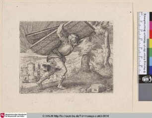 [Samson trägt die Stadttore Gazas; Samson carrying the gates of Gaza]