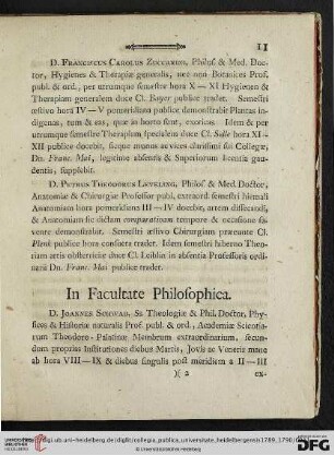In Facultate Philosophica